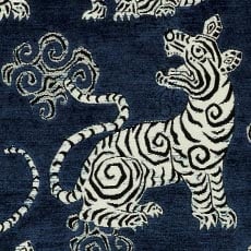 Navy swatch Velvet Tiger Pillow