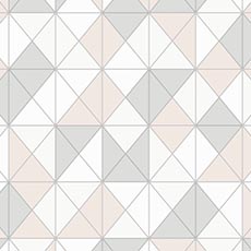 Silver/Light Pink swatch Marny Geometric Wallpaper