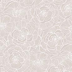 Silver swatch Suzette Floral Wallpaper