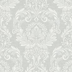Gray swatch Bettina Damask Wallpaper