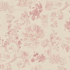 Eliana Blush (60712): large scale printed toile swatch Eliana Fabric