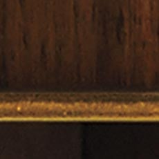 Carrington / Gold Metallic Leaf (599): Rich brown stain, extensive decorative veneers, gold-tone metallic leaf accents. swatch Sanders Dining Table