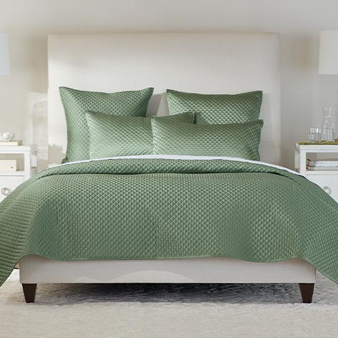 Salena Quilted Coverlet and Shams Set, Sage Product Thumbnail