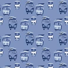 Blue swatch Beach Van Wallpaper