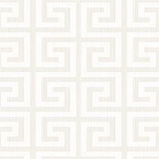 White swatch Greek Key Wallpaper