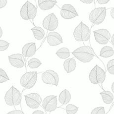 White swatch Dainty Leaf Wallpaper
