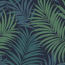 Dark Blue swatch Lena Floral Wallpaper