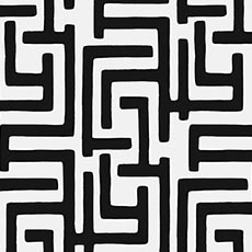 Black/White swatch Mazed Wallpaper