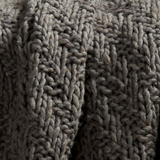 Brown swatch Diagonal Knit Throw