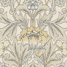 Yellow/Gray swatch Bana Floral Wallpaper