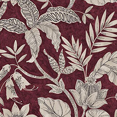 Red/Silver swatch Florence Wallpaper
