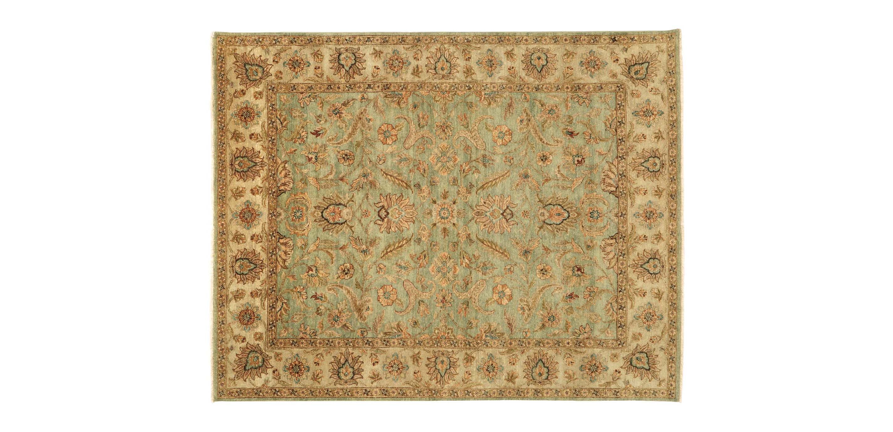 Sarouk Fereghan Rug, Green/Ivory | Traditional Patterned Rugs