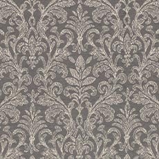 Geneva Charcoal (58754): lustrous woven damask swatch Geneva Gold Fabric