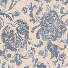 Eryn Navy (71288): large scale printed Floral, Botanical swatch Eryn Seaglass Fabric By the Yard