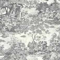 Silver/Black swatch Savannah Wallpaper