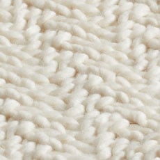 Ivory swatch Diagonal Knit Throw