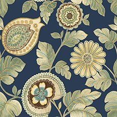 Blue swatch Leeland Wallpaper