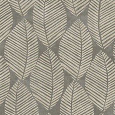 Gray swatch Yvette Leaf Wallpaper