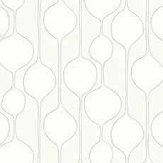White swatch Cy Geometric Wallpaper