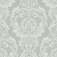 Green swatch Bettina Damask Wallpaper