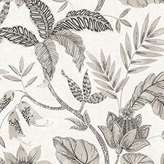 Silver/Black swatch Florence Wallpaper