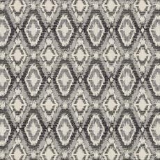 Prago Charcoal (49154): ikat woven coordinate swatch Prago Linen Fabric