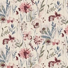 Daphne Plum (60497): printed woven watercolor swatch Daphne Fabric