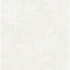 White swatch Audrey Floral Wallpaper