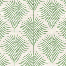 Green/White swatch Leafy Wallpaper