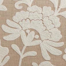 Ivory swatch Crewel Stitch Botanical Lumbar Pillow