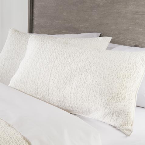 Crepe Quilted Coverlet, Quilted Cotton Sham