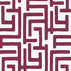 Red/White swatch Mazed Wallpaper