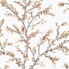 Orange swatch Rogers Branches Wallpaper