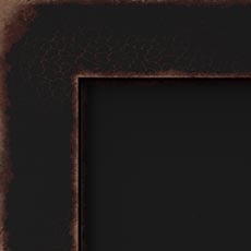 Aged Ember (305): Black paint, highly worn edges show stained wood below, overall glazing, high sheen. swatch Dynasty Desk