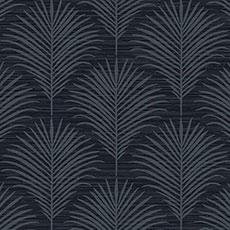Den Blue/Dark Blue swatch Leafy Wallpaper