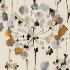 Dandelion Slate (18054), watercolor printed floral swatch Dandelion Fabric