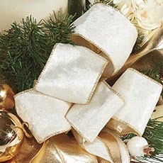 Gold and Cream swatch Holiday Centerpiece