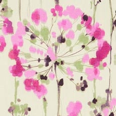 Dandelion Pink (18015), watercolor printed floral swatch Clara Ottoman
