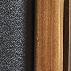 Black/Gold swatch Lennox Leather Wall Mirror