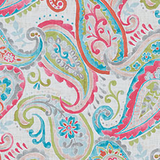 Penelope Punch (P9118), performance print swatch Custom Outdoor Lumbar Pillow