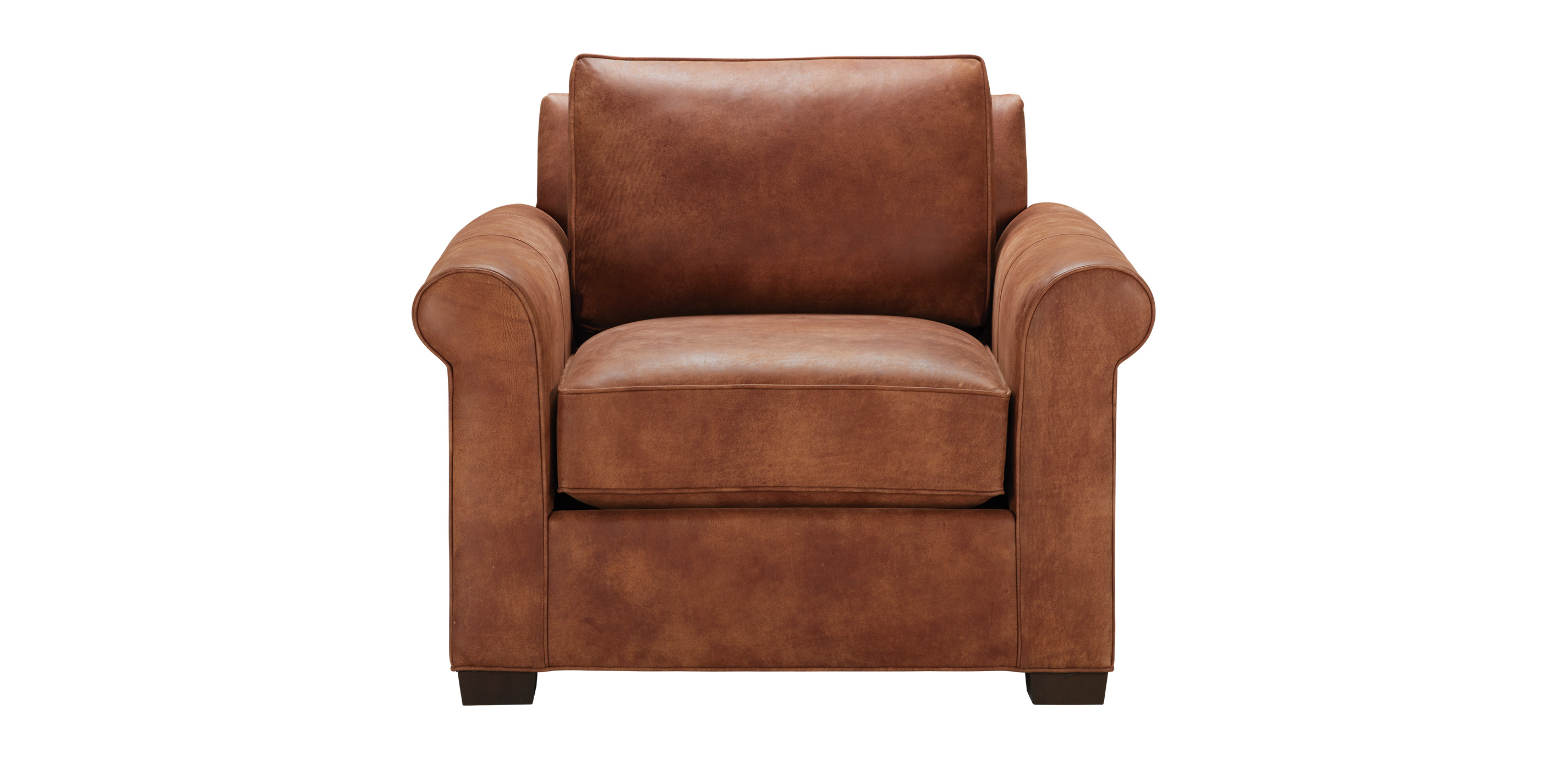 Spencer Roll-Arm Leather Chair | Leather Accent Chair | Ethan Allen