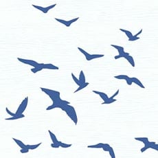 Light Blue swatch Bird Silhouettes Wallpaper