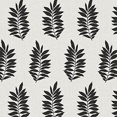 Silver/Black swatch Pinnate Wallpaper