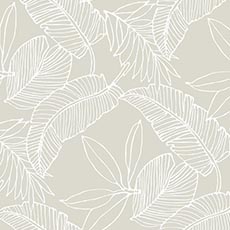 Taupe/White swatch Tropical Breeze Wallpaper