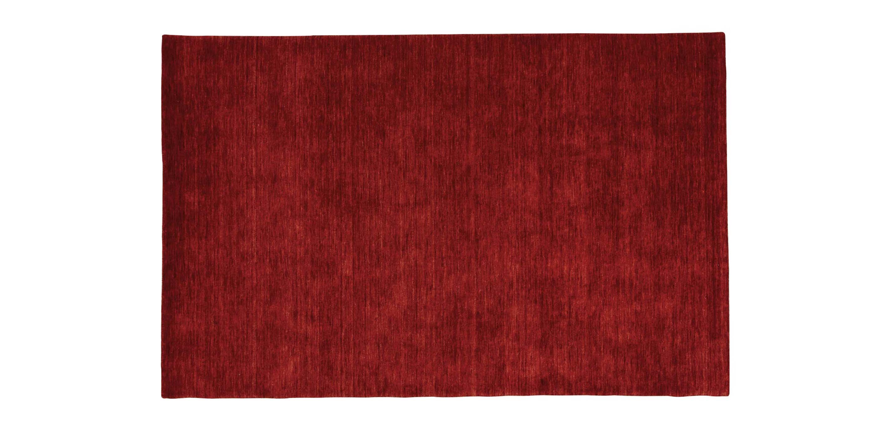 Loomed Wool Rug, Red Solid Rugs Ethan Allen