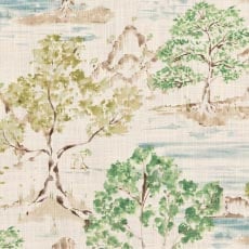 Ariana Seaglass (33821): watercolor printed botanical swatch Ariana Seaglass Fabric By the Yard