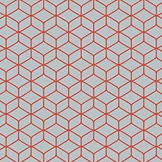 Orange swatch Tandy Geometric Wallpaper