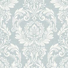 Blue swatch Bettina Damask Wallpaper