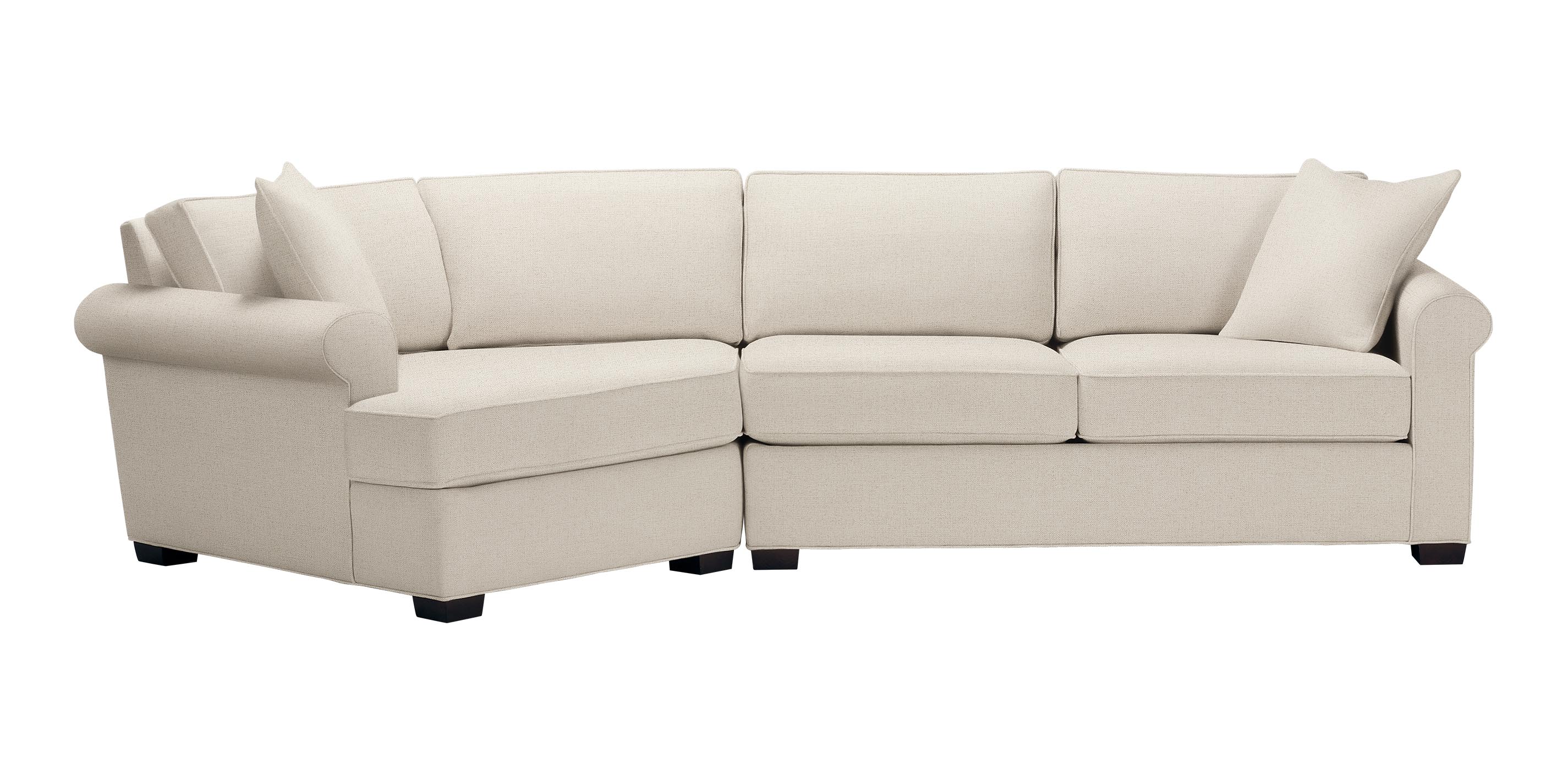ETHAN ALLEN アメリカ製2.5人用ソファ Spencer Roll-Arm Two-Piece Sectional with Square Cuddle Chaise