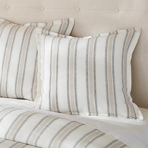 Washed Linen Stripe Sham Product Thumbnail